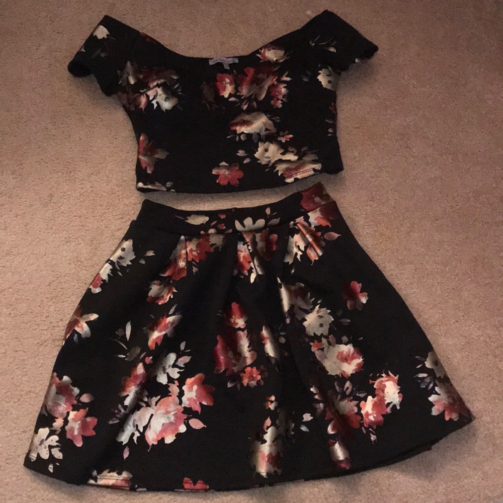 2 piece shirt and skirt
